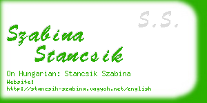 szabina stancsik business card